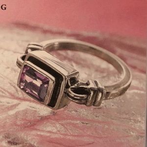 Silpada Sterling Silver and Amethyst Misty Morning Ring R1158 Size 6
